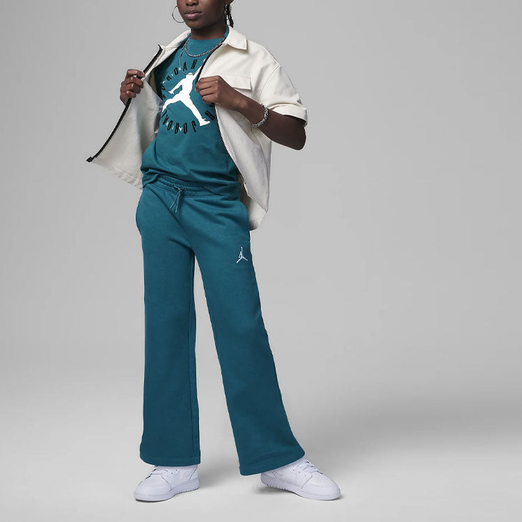 (GS) Air Jordan Icon Play Open Pants 'Green' 45C392-U9C