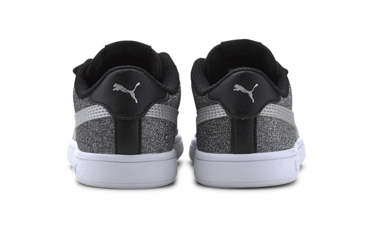 (PS) PUMA Smash V2 Glitz Glam Sport Shoes Black/Silver 367378-14