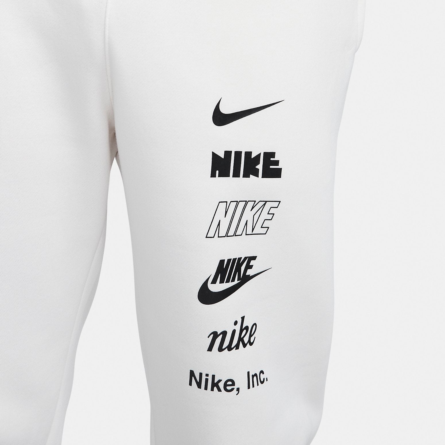 Nike Club Fleece Multi Logo Pants 'White Black' DX0796-030