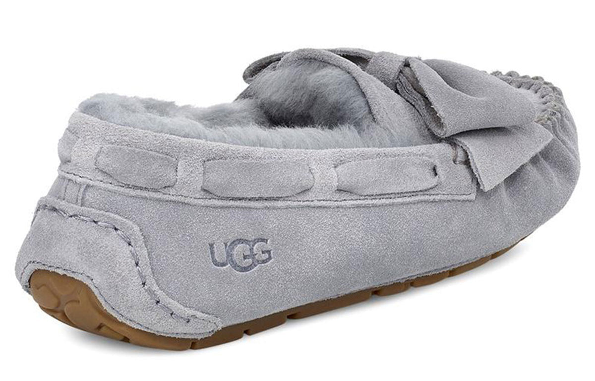 (WMNS) UGG Dakota Suede Bow Slipper 'Grey Geyser' 1106552-GYS