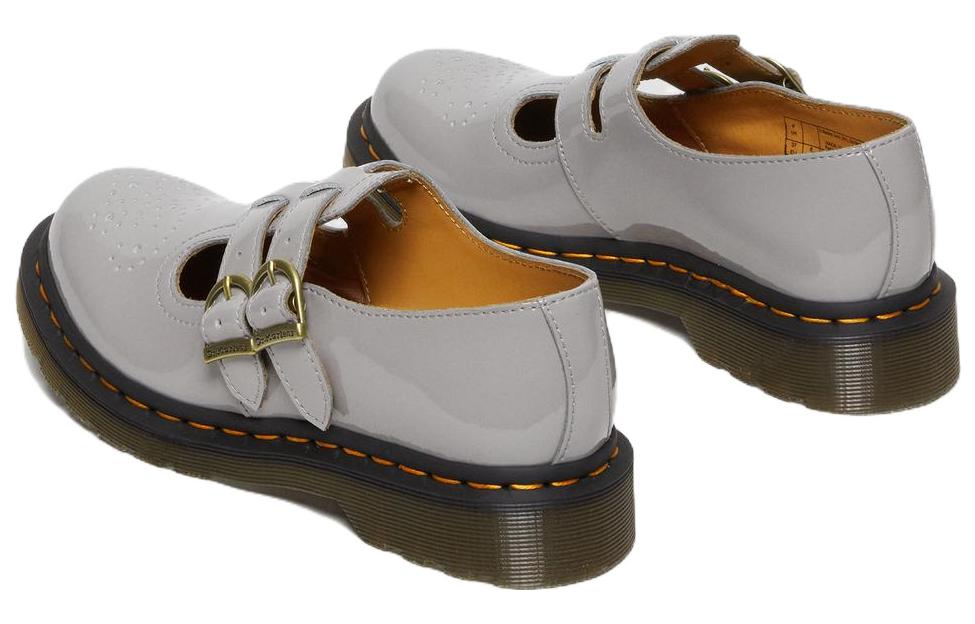(WMNS) Dr. Martens 8065 Patent Leather Mary Jane 'Grey' 27974076