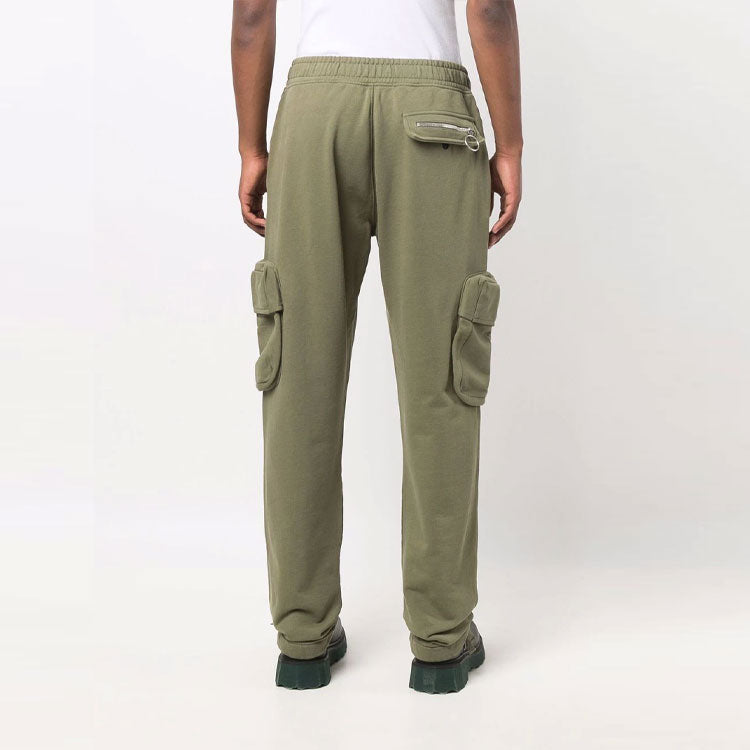 Men's Off-White FW21 Solid Color Cargo Pocket Sports Pants/Trousers/Joggers Loose Fit Brown OMCH036F21FLE0015510