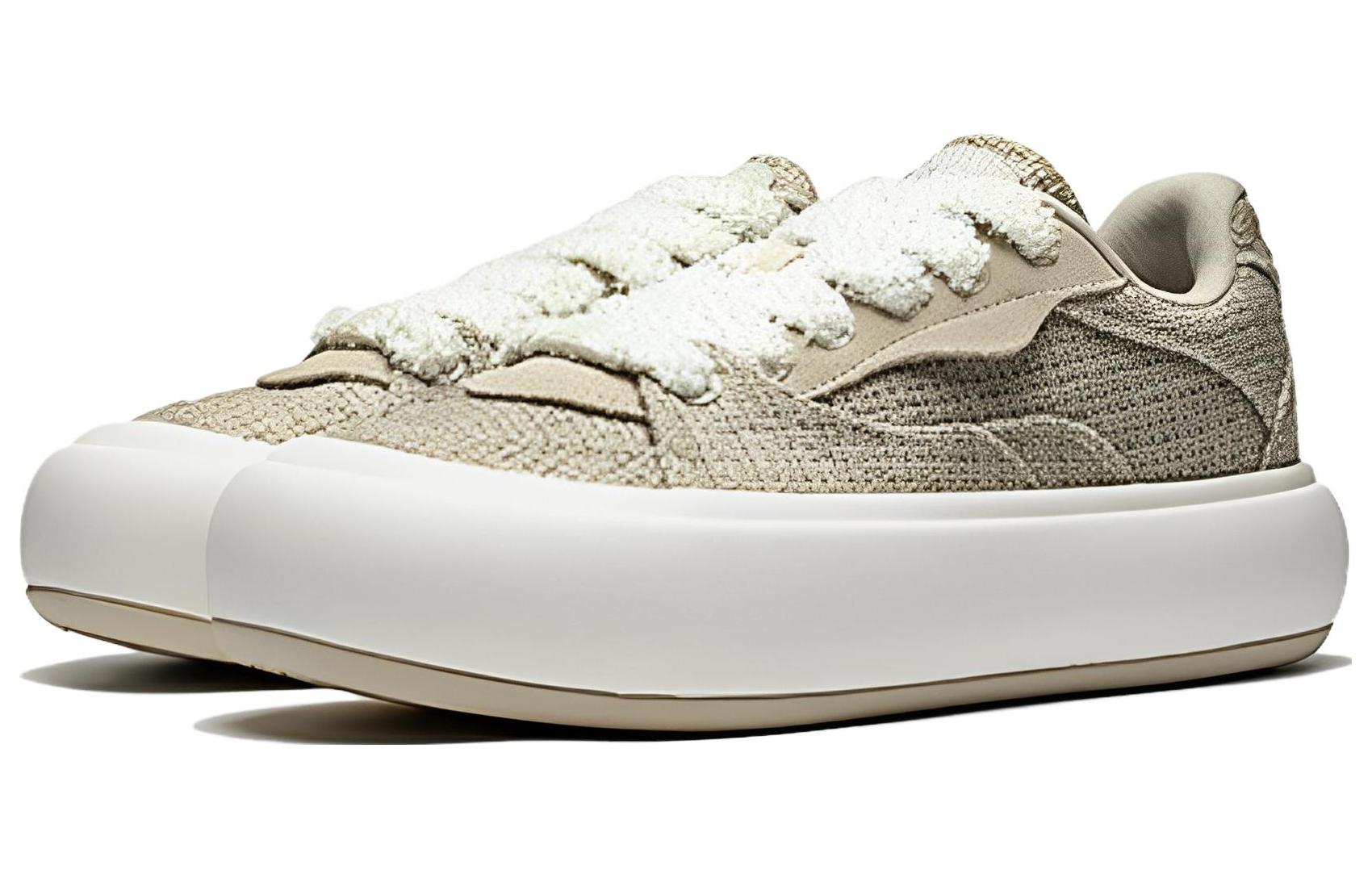 (WMNS) Li-Ning Puff Platform Skate Shoes 'Light Brown' AZGT092-2