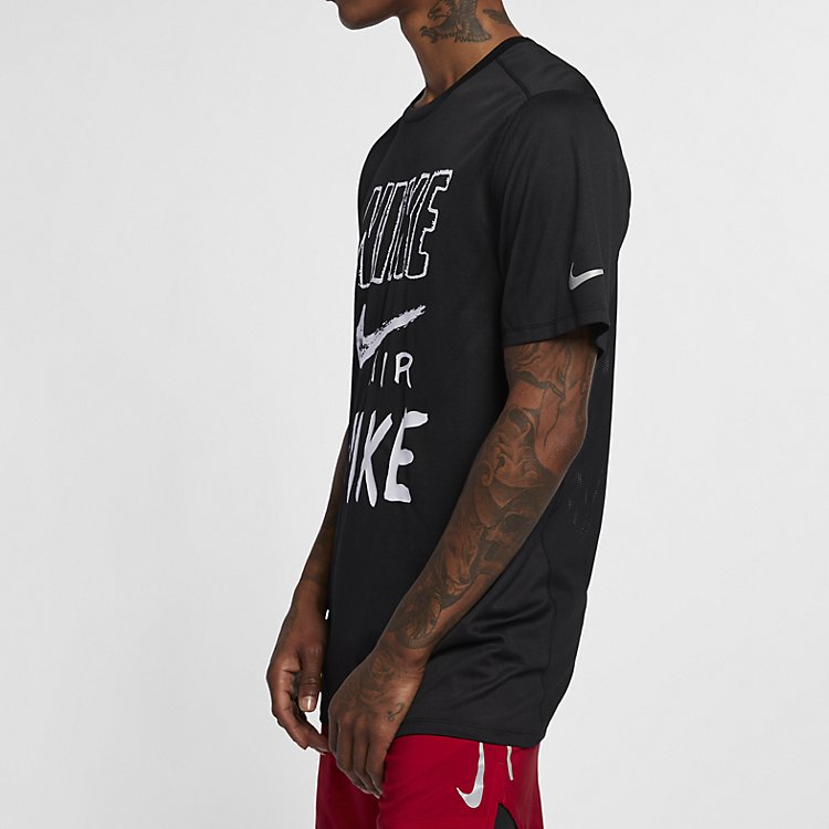 Nike Breathe Run Short Sleeve T-shirt 'Black' AJ7584-010