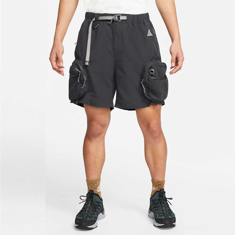 Nike ACG Snowgrass Solid Color Cargo Pocket Shorts Black DN3946-070