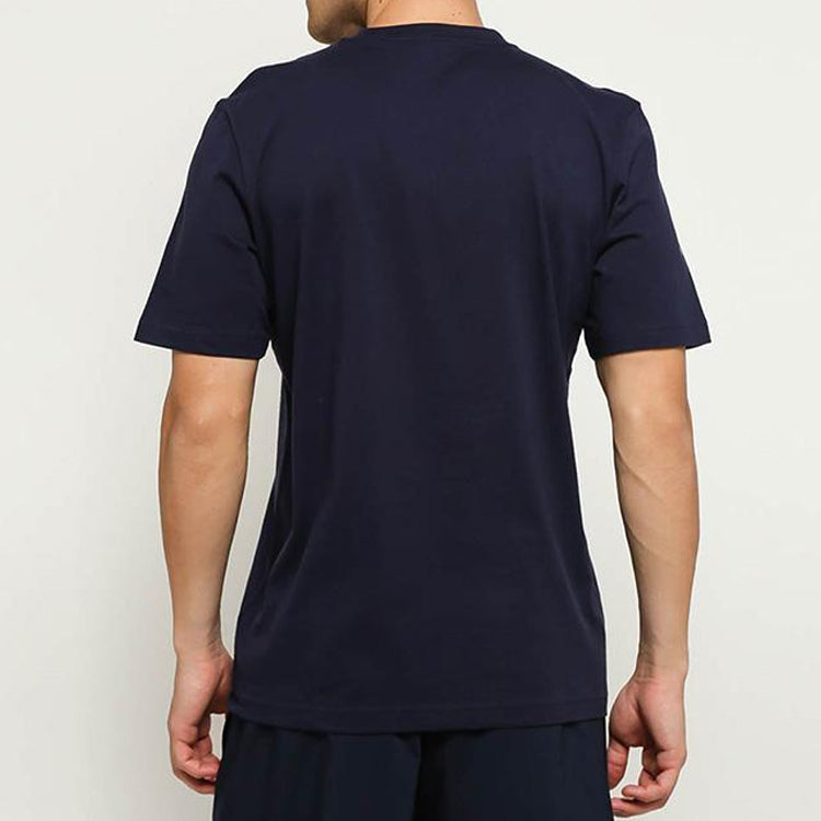adidas Lin Tee Sports Stylish Short Sleeve Blue DU0406