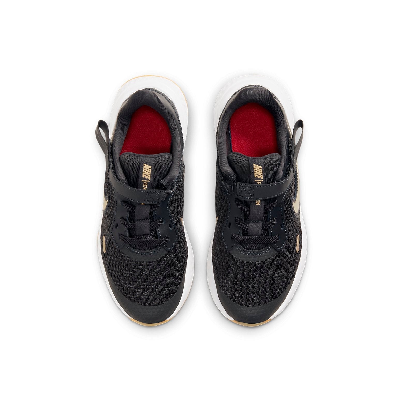 (PS) Nike Revolution 5 FlyEase 'Black White Gold' CQ4648-006