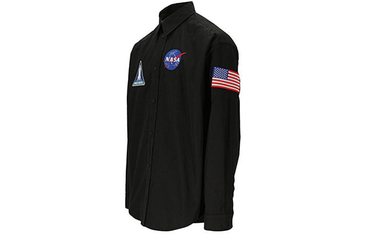 Balenciaga x NASA Space Multi-Patch Shirt 'Black' 663076TYB181000