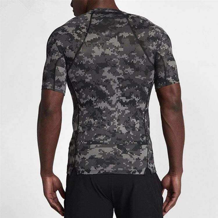 Men's Nike Gym Running Basketball Training Breathable Quick Dry Short Sleeve Camouflage T-Shirt 828177-037