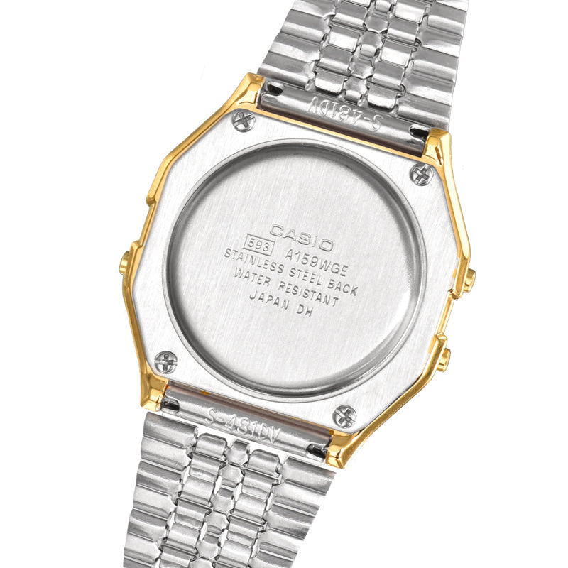 CASIO Female YOUTH Japan / South Korea Fashion Waterproof Gold Digital A159WGEA-5