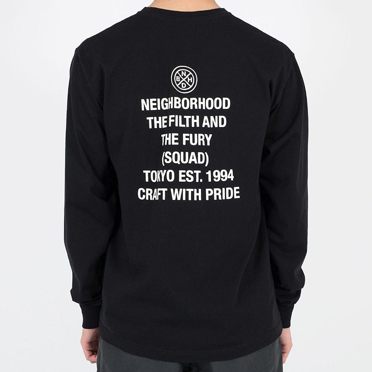 NEIGHBORHOOD Unisex SS20 Rattlesnake-1 Logo Printing Sweateshirt Black 201PCNH-LT09