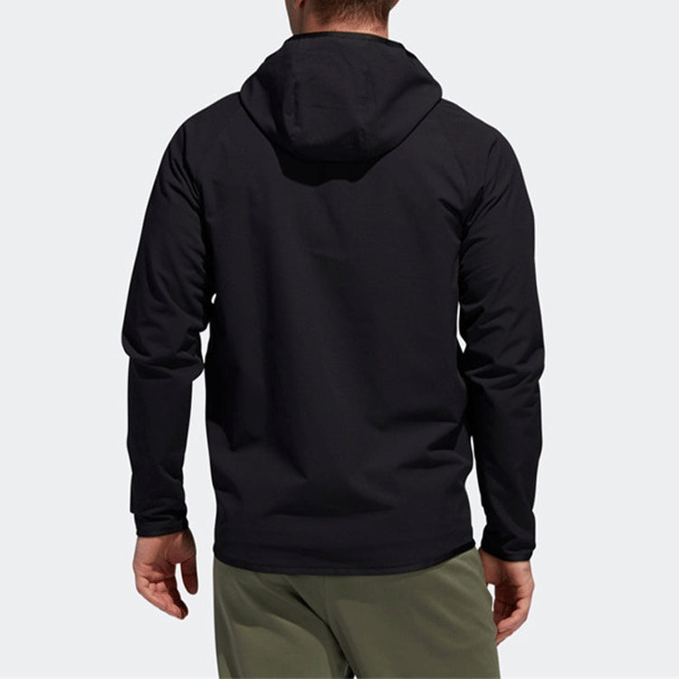 adidas Fl Dwr Cw Hdy Casual hooded track Jacket Black FM1872