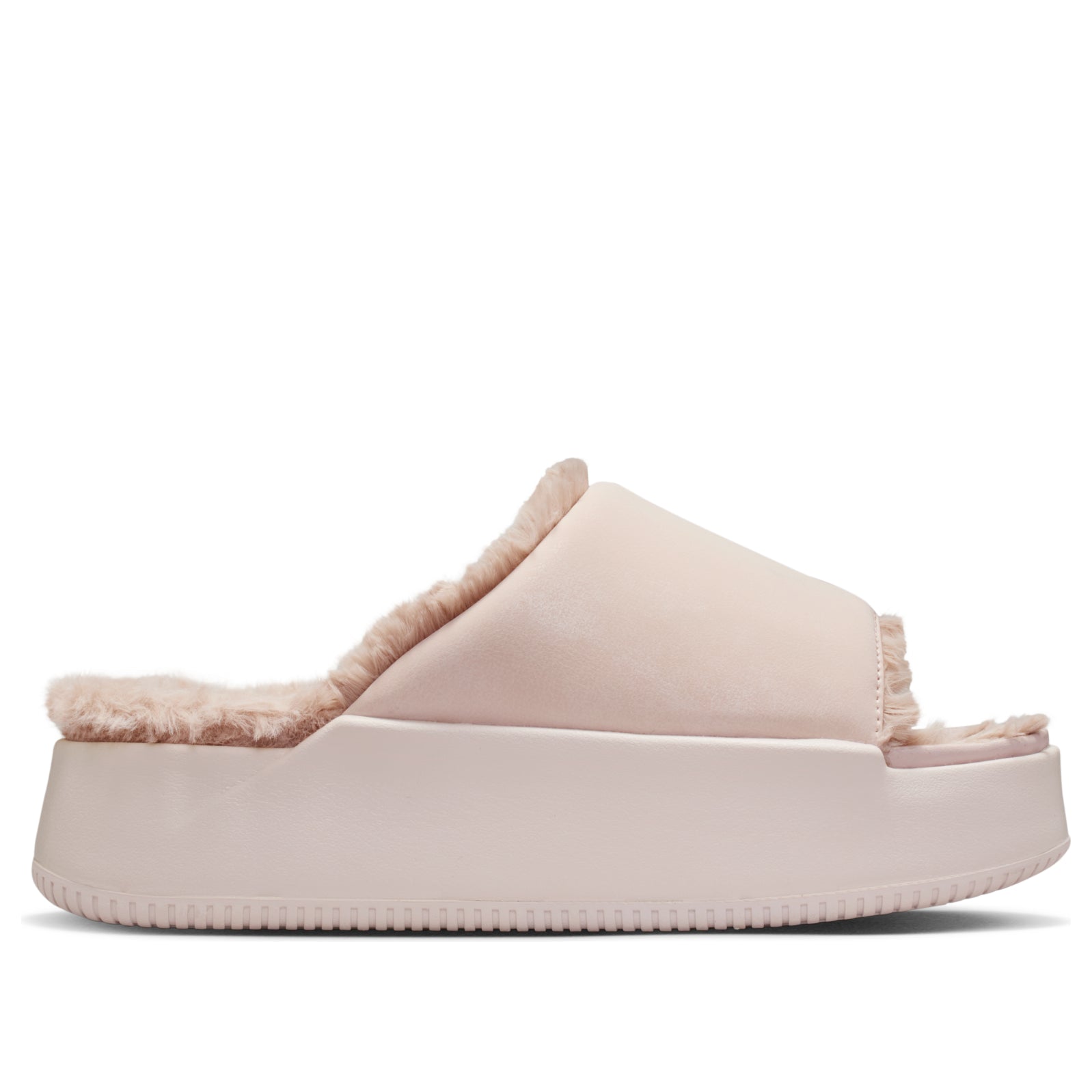 (WMNS) Nike Calm Elevation Fur Slides 'Slit Red Malt' HV8560-600