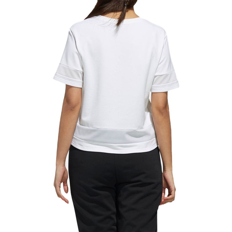 (WMNS) adidas neo SWEAT HD SS Sports Round-neck White DZ7615