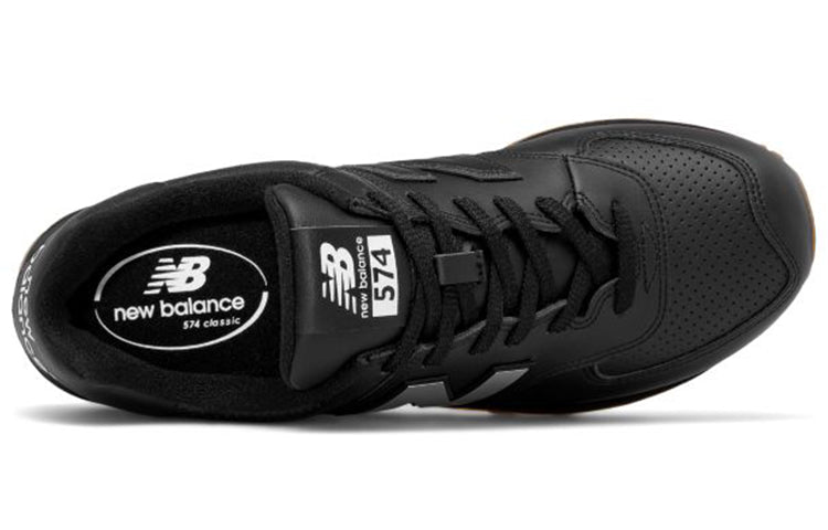 New Balance 574 Leather Shoes 'Black Silver' ML574LEB