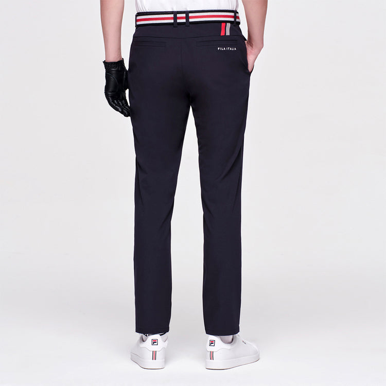 FILA Logo Straight Woven Golf Trousers For Men Blue A11M125805F-NV
