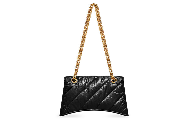 (WMNS) Balenciaga Crush Small Chain Bag Quilted 'Black' 716351210J11000