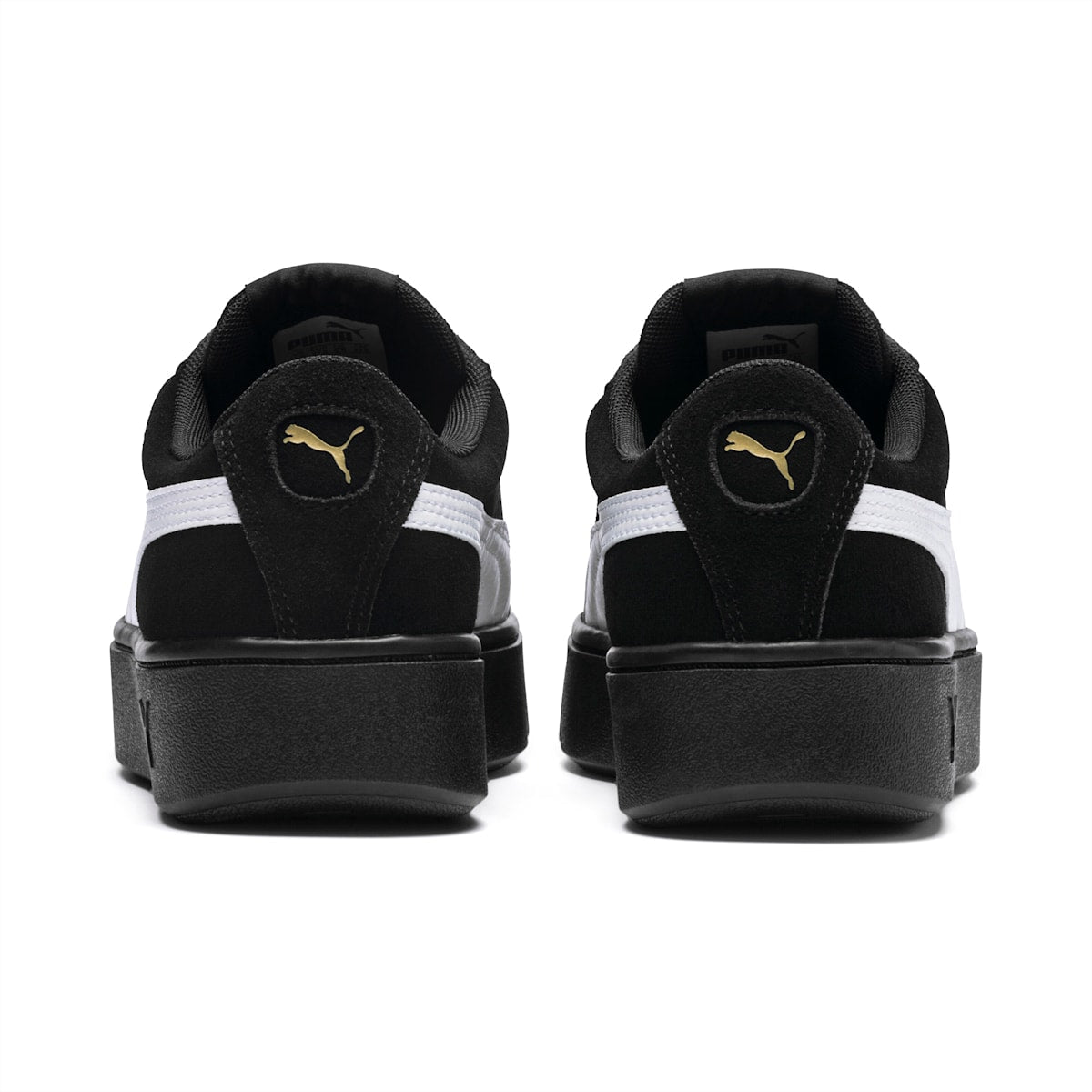 (WMNS) PUMA Vikky Stacked Retro Casual Skateboarding Shoes Black 369144-03