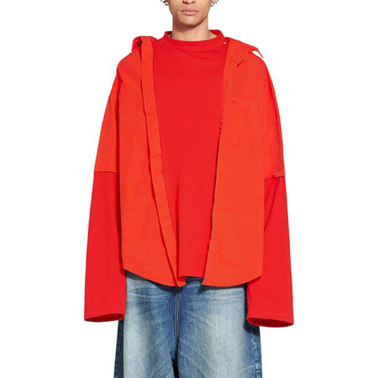 Balenciaga BB Icon Trompe L'oeil Shirt 'Red' 699227TYB186403