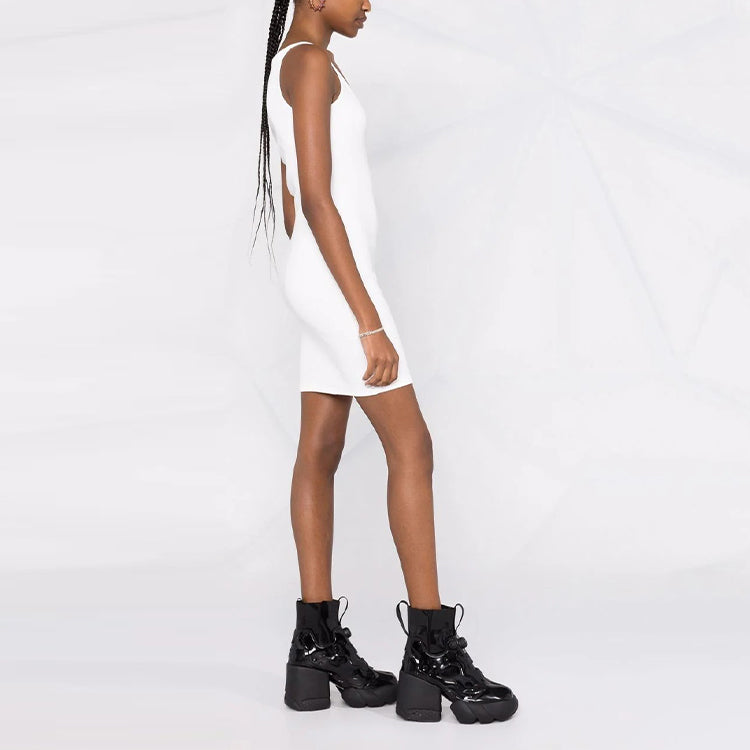 (WMNS) Off-White Off Stamp Basic Rib Dress 'White' OWDB304C99JER0010110