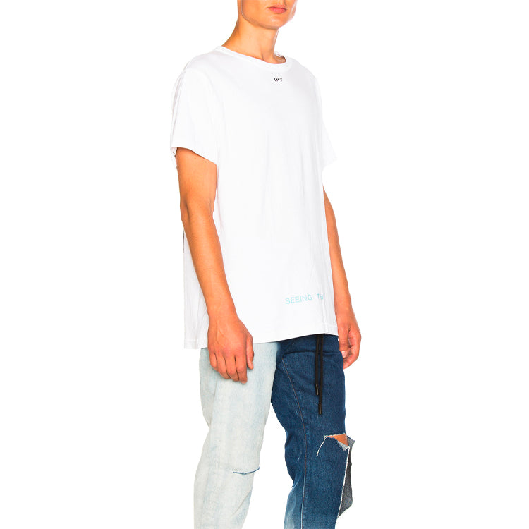 Off-White Printing Short Sleeve Loose Fit White OMAA002G20JER0010188