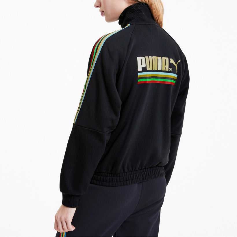 (WMNS) PUMA World Resonance Series Zipper Knit Jacket Black 599061-51