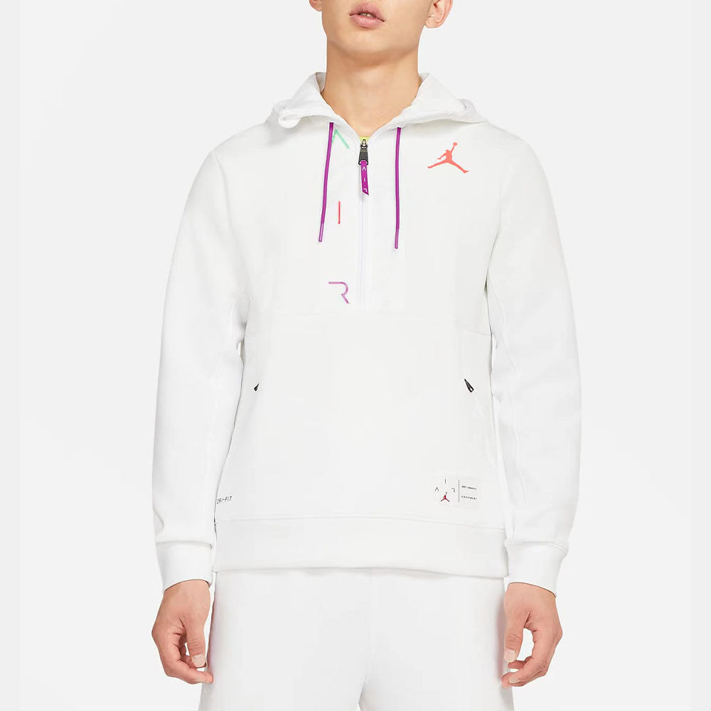 Air Jordan Casual Sports Half Zipper Logo White CK6454-100