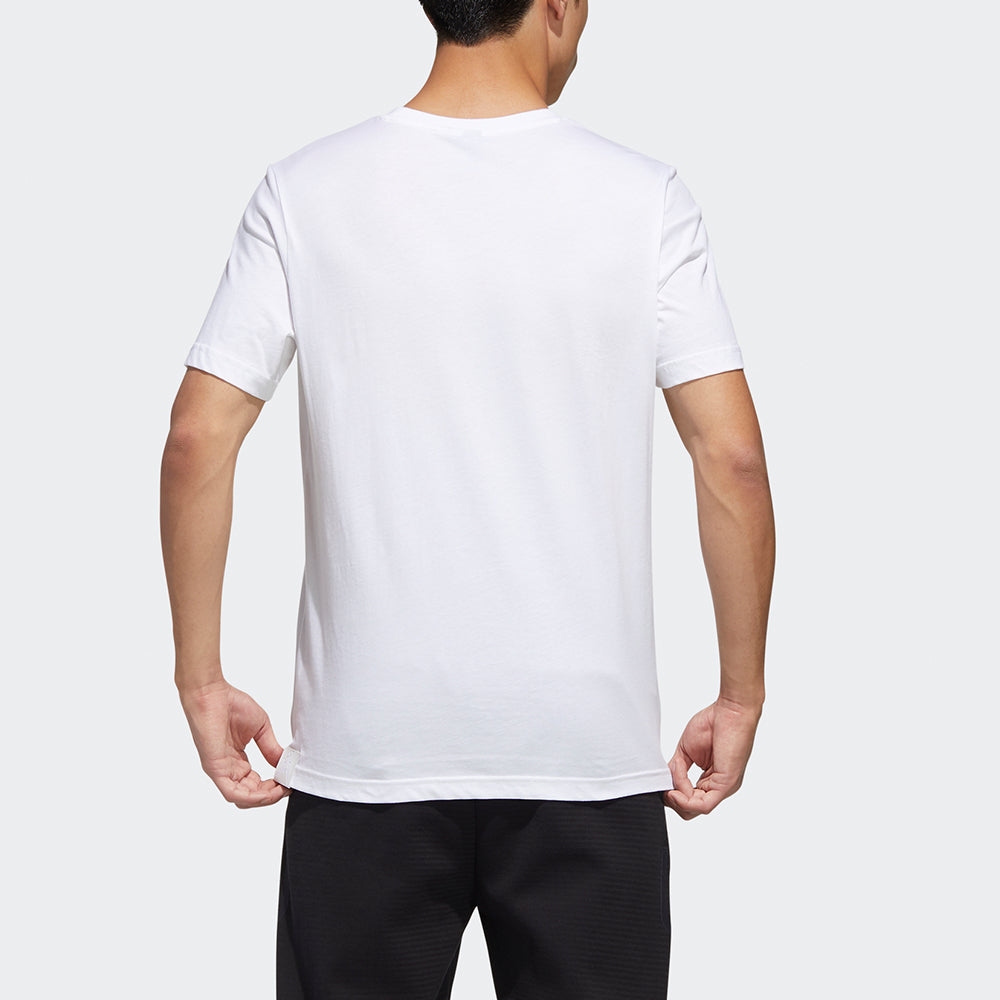 adidas Wj Gfx Tee Series Printing Pattern Round Neck Sports Short Sleeve White GF4056