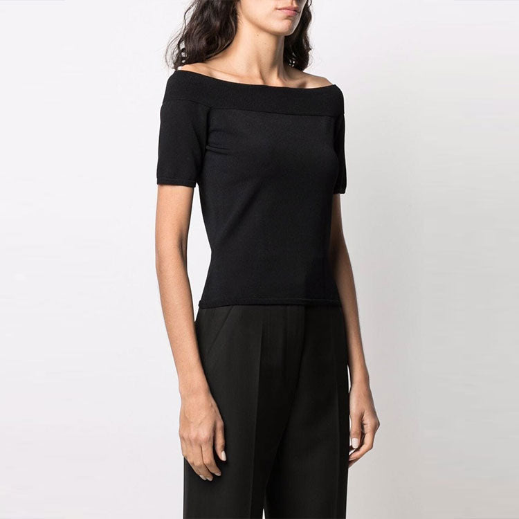 Alexander McQueen FW21 Off-the-shoulder Black 669510-Q1AV4-1000