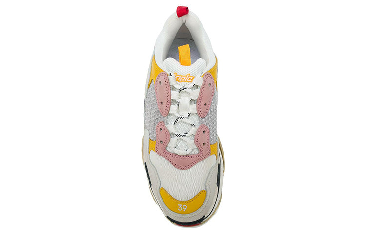 (WMNS) Balenciaga Triple S Sneakers 'White Yellow' 517335W09O59035