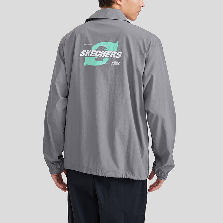Skechers Casual Letter Printed Jacket 'Grey' L224M049-040R