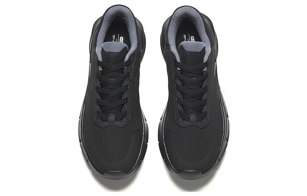 ANTA Leather Badminton Shoes 'Black Grey' 112347790-6