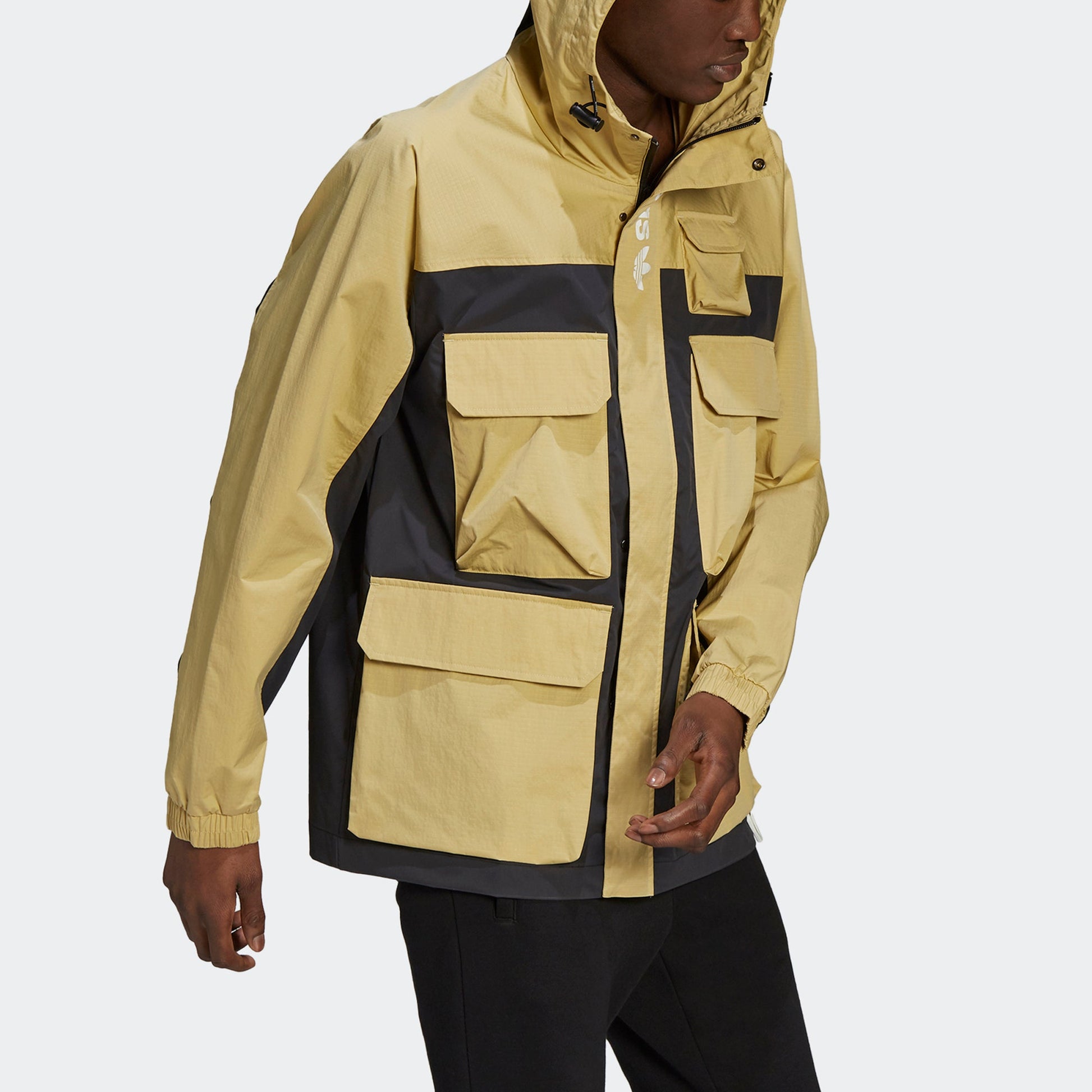 adidas originals G Outd Parka Sports Multiple Pockets Contrasting Colors Hooded Jacket H09359