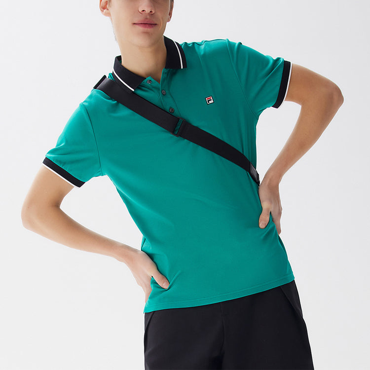 Men's FILA Business Casual Short Sleeve polo Green Polo Shirt F11M128106F-GN