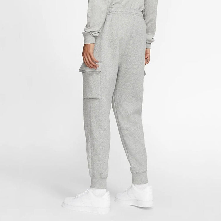 Nike Sportswear Club Fleece Cargo Multiple Pockets Stay Warm Bundle Feet Sports Long Pants Gray CD3130-063