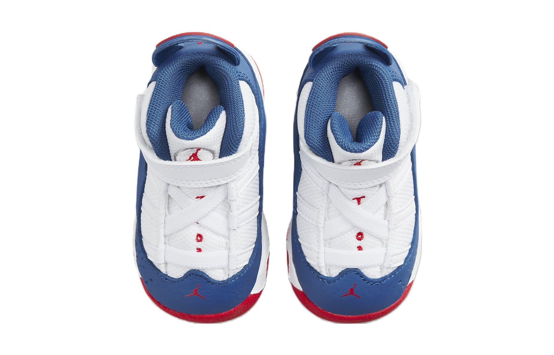 (TD) Air Jordan 6 Rings 'White True Blue' 323420-140