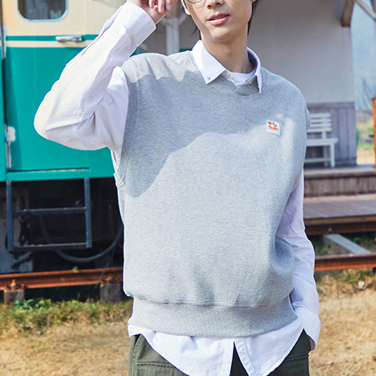 Converse Double Twill Knit Vest Asia Sizing 'Grey' 10022919-A01