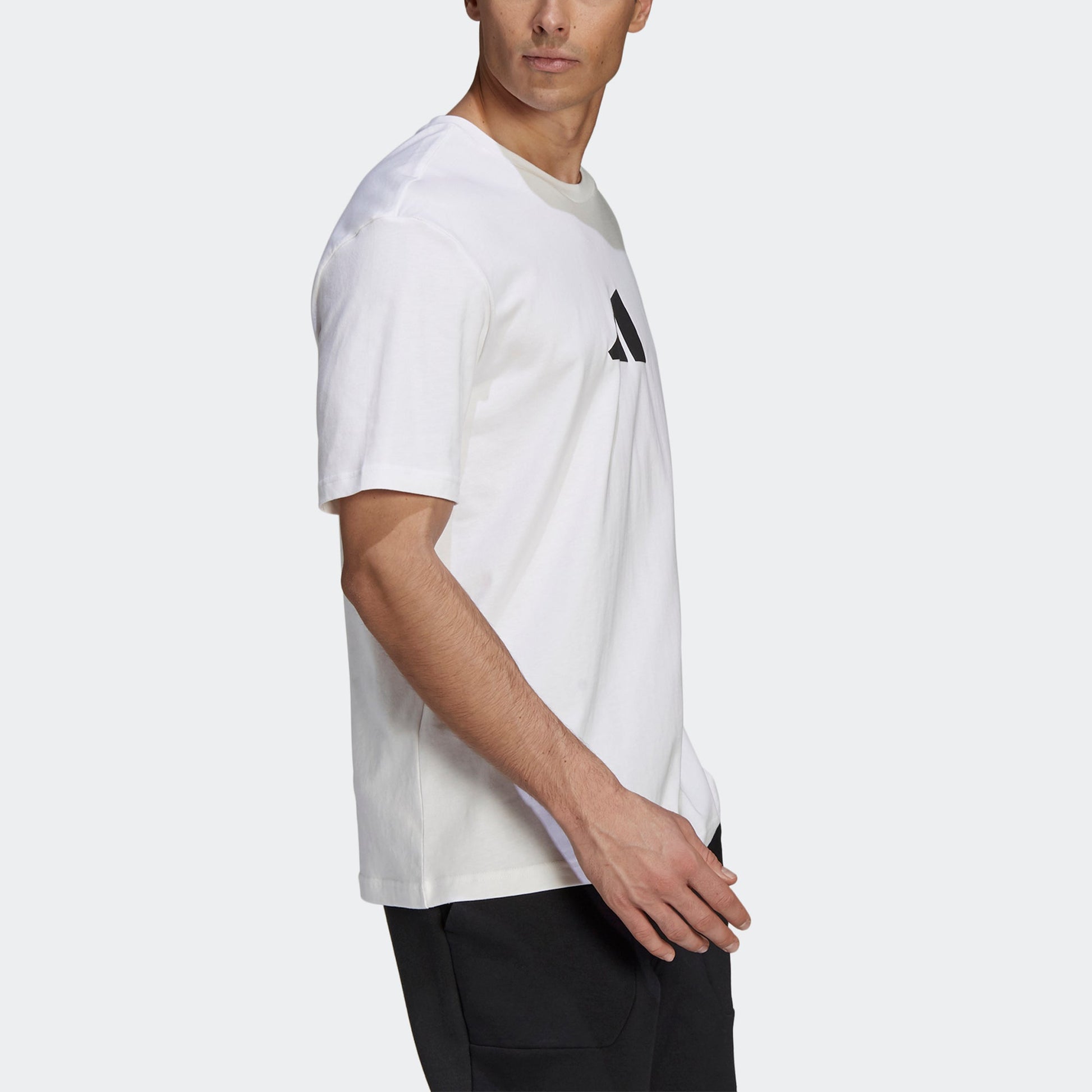 adidas Camo Loose Tee Back Printing Sports Short Sleeve White GQ8305