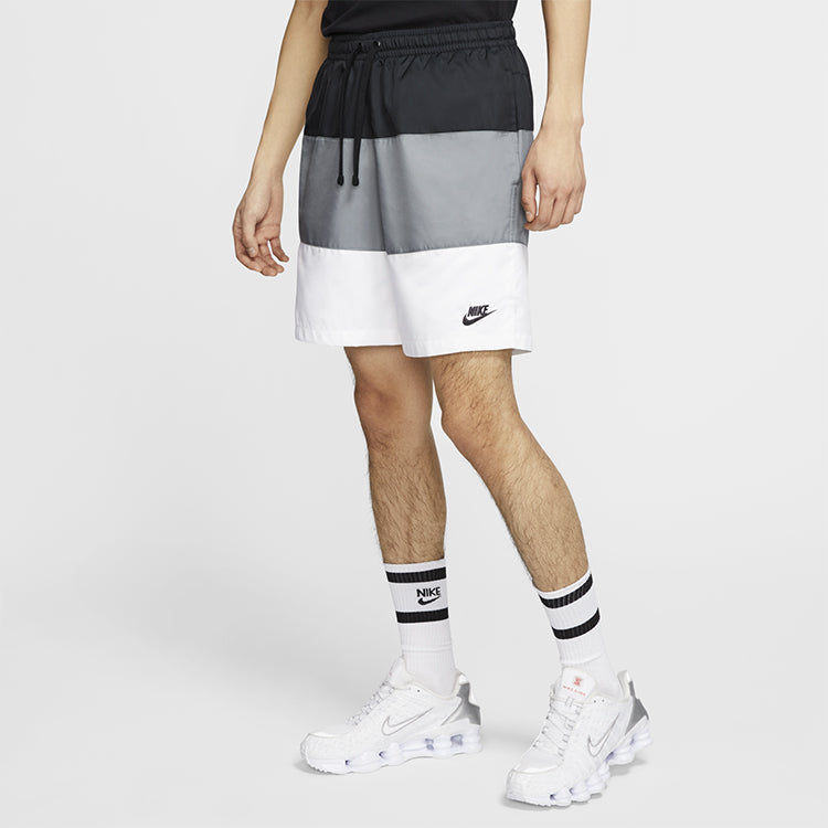 Nike Sportswear City Edition Multicolor Woven Breathable Casual Shorts Black White Gray CJ4488-010