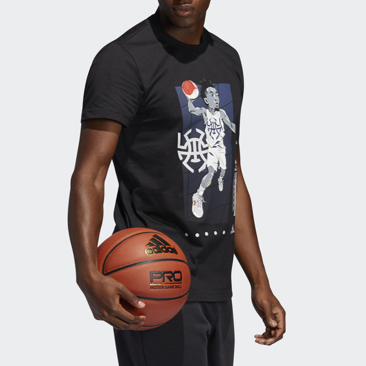 adidas DONOVAN GU TEE Basketball Sports Round Neck Short Sleeve FL4761