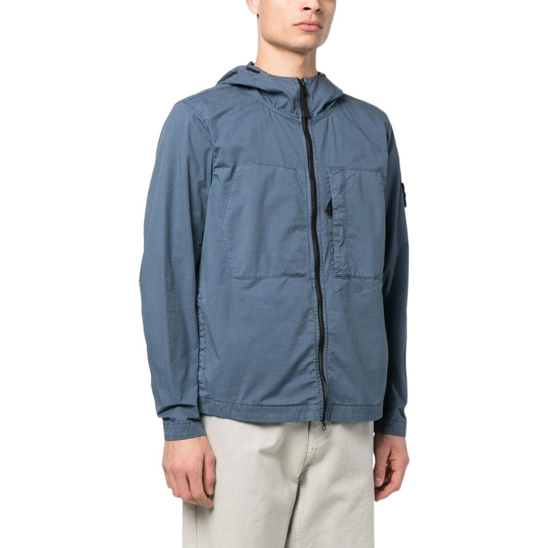 STONE ISLAND Twill Stretch TC Hooded Jacket 'Dark Blue' 781543310-V0024