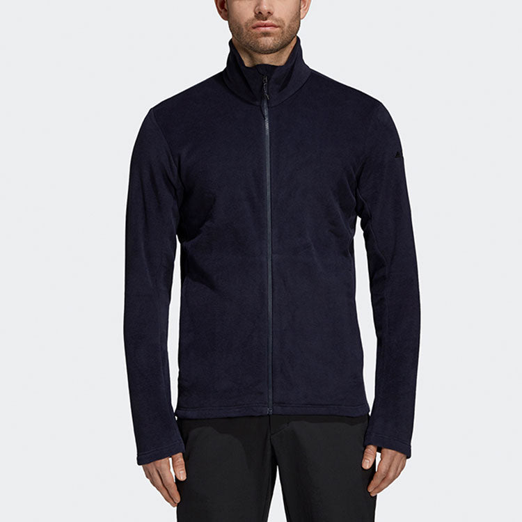 adidas Tivid Fl Jkt Suede Stay Warm Sports Stand Collar Jacket Blue CY8708