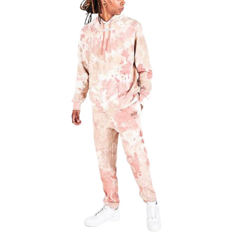 Men's Nike Tie Dye Printing Lacing Casual Joggers/Pants/Trousers Pink DO6187-825
