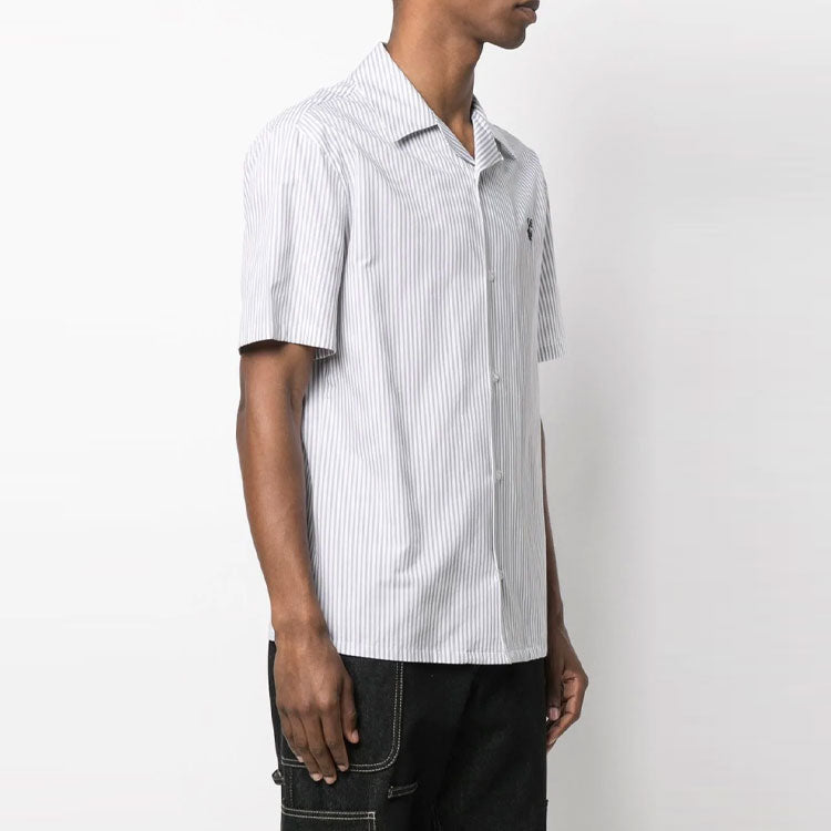 Off-White SS21 Casual Stripe Short Sleeve Shirt Version White OMGA163S21FAB0110510