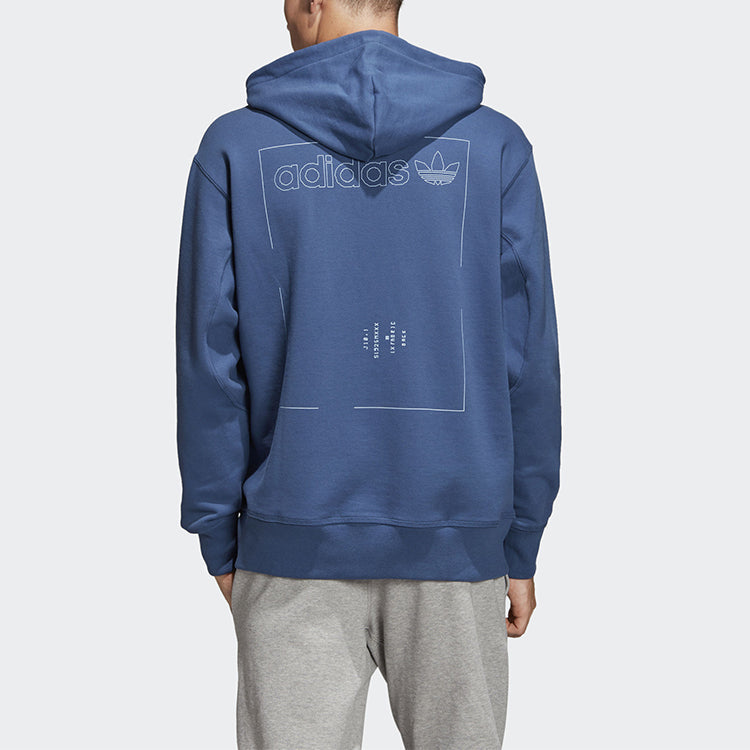 adidas originals Athleisure Casual Sports Stay Warm Windproof Hooded Jacket Blue DV1920