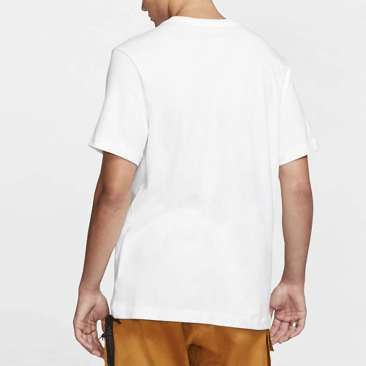 Men's Nike Printing Round Neck Pullover Short Sleeve White T-Shirt CI6266-100