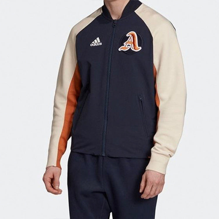 adidas Athleisure Casual Sports Woven baseball uniform Jacket Navy Blue DX8408