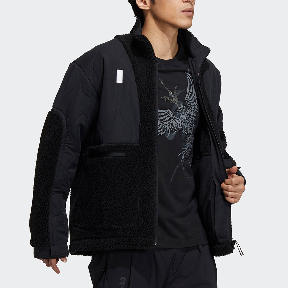 adidas Wj Mixboa Jkt Splicing Fleece Jacket Black H40243
