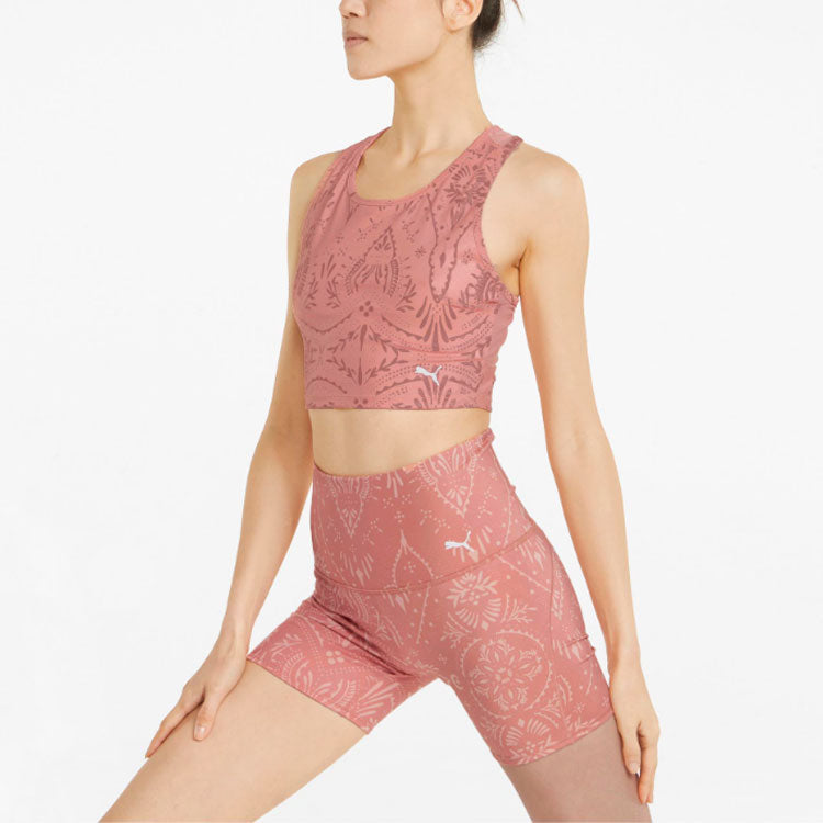 (WMNS) PUMA Studio Printed Cropped Training 'Rosette' 521561-24