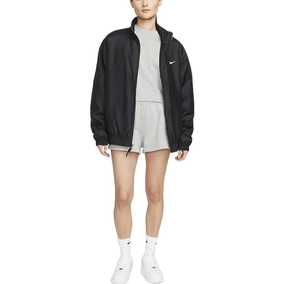 Nike Solid Color Logo Stand Collar Jacket Asia Sizing 'Black' DN1267-011